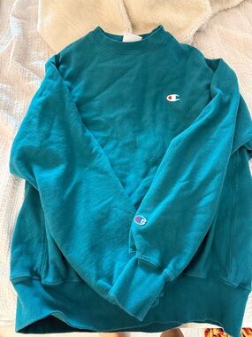 Champion Teal Reverse Weave Sweatshirt